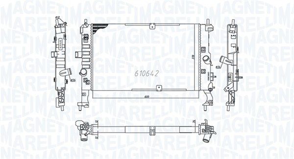 MAGNETI MARELLI radiatorius, variklio aušinimas 350213972000